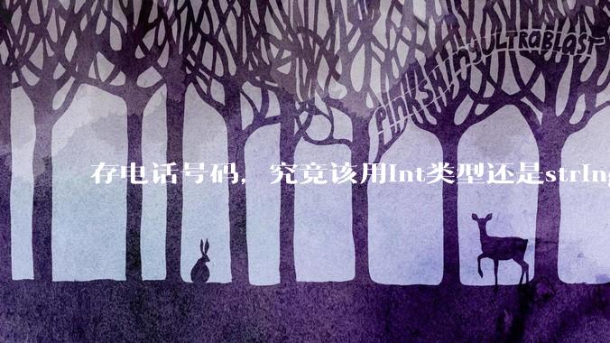 存电话号码，究竟该用int类型还是string类型？